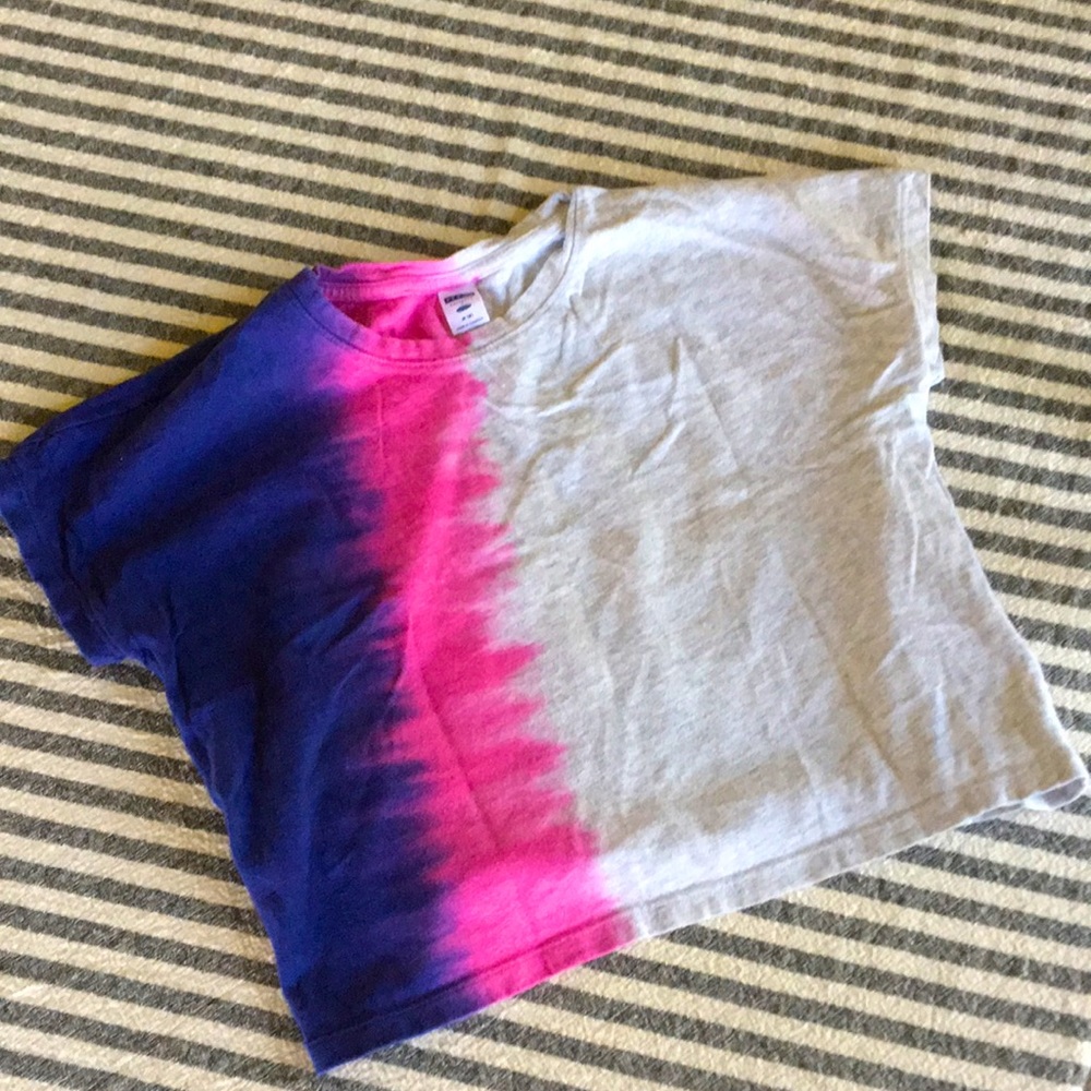 ⚡️Tye dye Pop Sugar ON loose-fit crop Tee